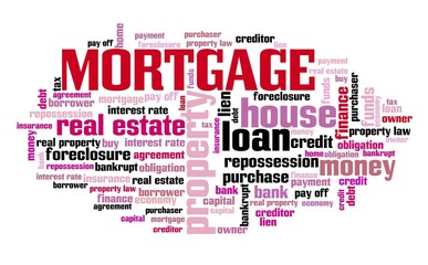 Obraz premium Mortgage word cloud