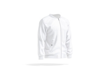 Blank white bomber jacket mockup, side view © Alexandr Bognat