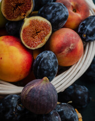 juicy fresh fruits on the table