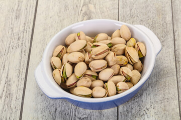 Pistachio nuts heap