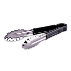 Kitchen tongs isolated on white background, copy space