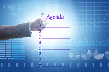 Agenda of a meeting with few items
