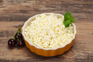Fresh tasty curd in the bowl