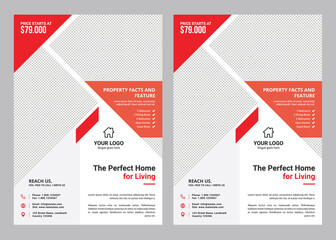 Vector illustration, a real estate flyer template can be used for all your needs, suitable for all property-related businesses