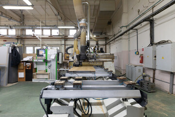 modern furniture production, factory workshop