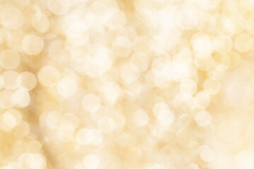 Gold Festive Christmas lights background.