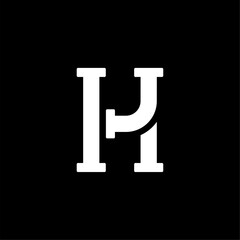 Plumbing Pipe Bold Vector Letter H