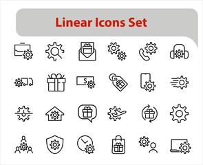 A simple set of settings and options related to Vector Line Icons. Contains icons such as set time, business, phone, and more. Editable Stroke.. 480x480