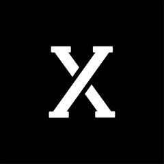 Plumbing Pipe Bold Vector Letter X