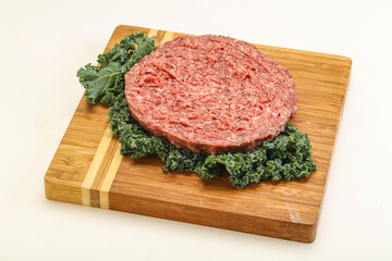 Raw beef burger cutlet for burger