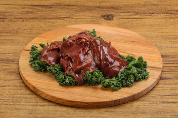 Raw chicken liver for cooking