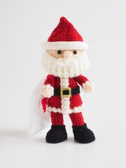 サンタクロースとトナカイのあみぐるみ人形
