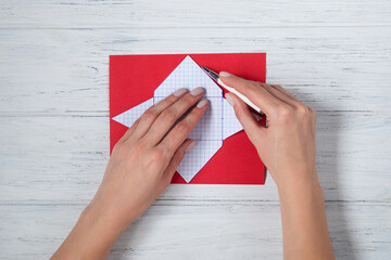 Step 1. Valentines diy. Step by step instructions for handmade valentine. Craft gift, Valentines...