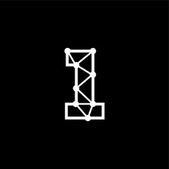 Vector Logo Number Dots Lines Connections 1