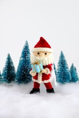 サンタクロースとトナカイのあみぐるみ人形