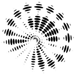 Design elements symbol Editable color halftone frame dot circle pattern swirl on white background