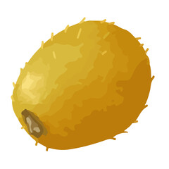 グリーンキウイの手描きベクターイラスト