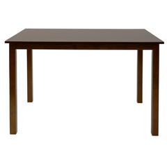 Wooden table isolated on white background