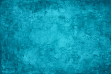 Fototapeta na wymiar Grunge blue wall texture plaster background.