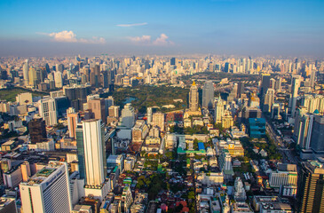 view to the cityscape of Bangkok Thailand Asia