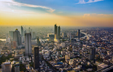 Fototapeta na wymiar view to the cityscape of Bangkok Thailand Asia