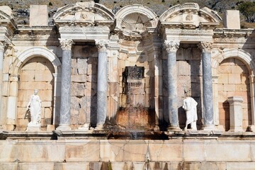 Antique Roman fountain of the ancient city Sagalassos