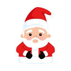 happy merry christmas santa claus character vector illustration design