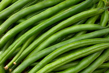green beans isolated on white background. Clipping path and full depth of field