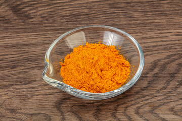 Tumeric powder in the bowl