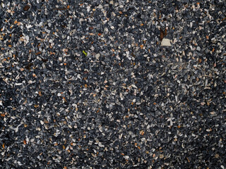 Stones background. Black with white stones texture.