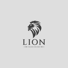 Lion logo design template. Vector illustration