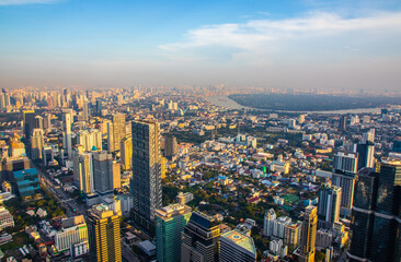 view to the cityscape of Bangkok Thailand Asia
