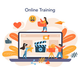 Video blogger online service or platform. Share video content