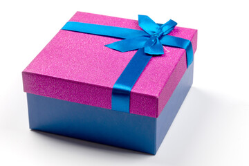 box for gifts on white background