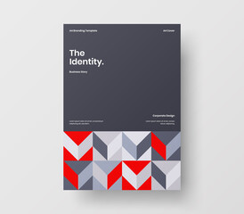 Abstract corporate identity report cover. Geometric vector business presentation design layout. Amazing company illustration brochure template.
