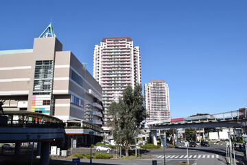 Fototapeta na wymiar Suburban residential area at Greater Tokyo Area (Sakura City, Chiba Prefecture)