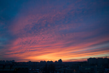 Fototapeta premium sunset over the city