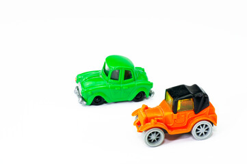 toy cars on white backgrounds