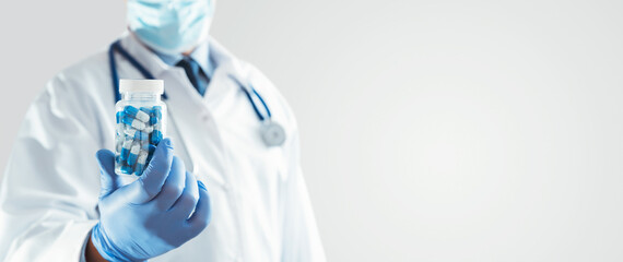 Medical research chemical formula concept