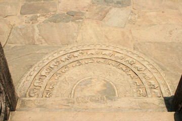 Polonnaruwa Sri Lanka Ancient ruins mandala with elephants at door way entrance