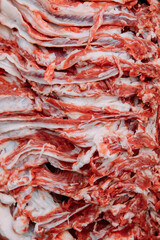 Obraz na płótnie Canvas Raw and fresh lamb chop meat steaks