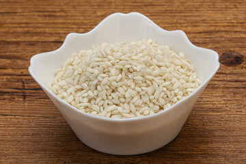 Raw arborio rice for Risotto