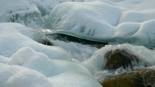 nature, outdoor, landscape, background, blue, mountain, season, water, natural, snow, white, ice, rock, winter, cold, environment, river, light, hill, frost, park, fresh, stream, day, high, stone, spr