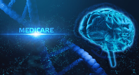 Medical concept. Healthcare. Online medical consultation and health check, EMR, EHR.