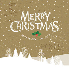 Christmas time vector text. Calligraphic Lettering design card template. Calligraphic handmade lettering.