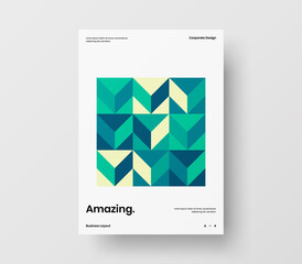 Abstract corporate identity report cover. Geometric vector business presentation design layout. Amazing company illustration brochure template.