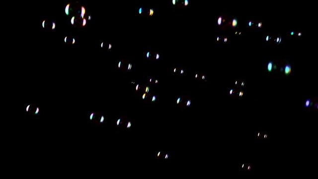 Soap bubbles in slow motion. Abstract motion background