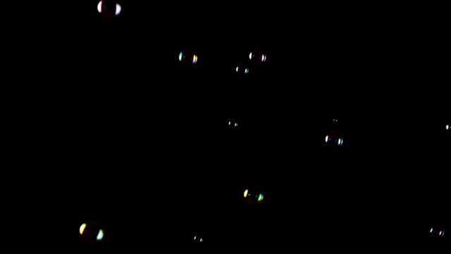 Soap bubbles in slow motion. Abstract motion background
