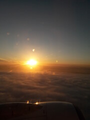 Sun set areal view plane