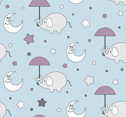 Sweet dreams colorful hand drawn vector Illustration